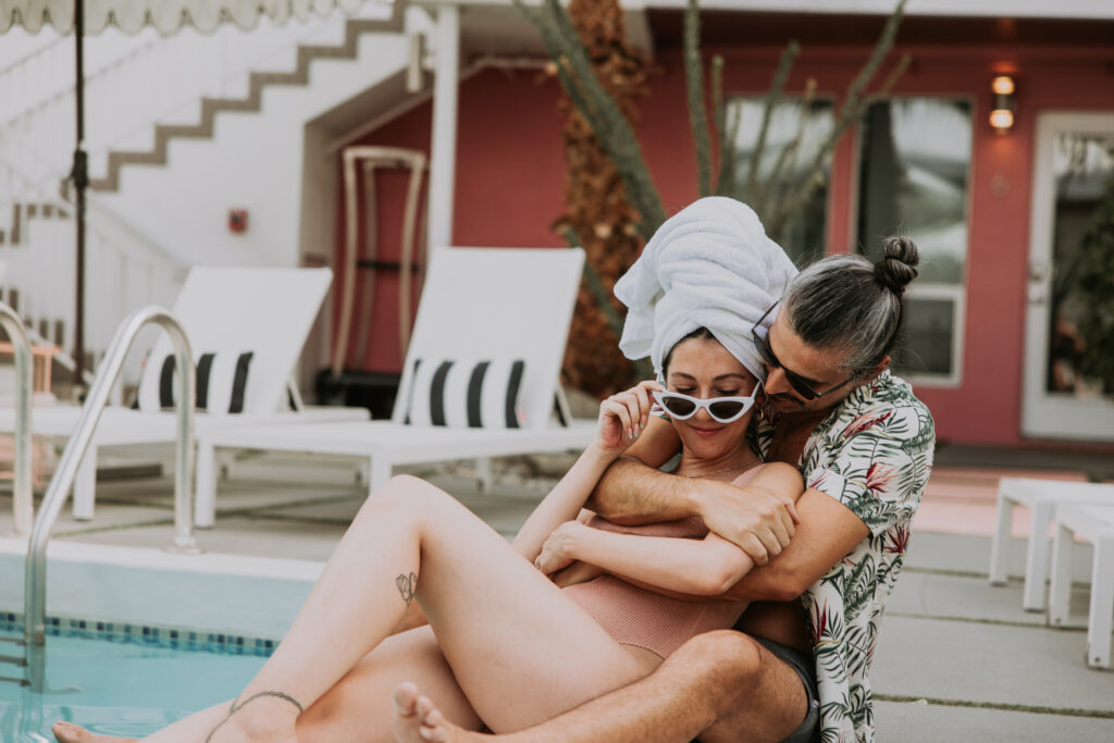 How to style a poolside engagement session